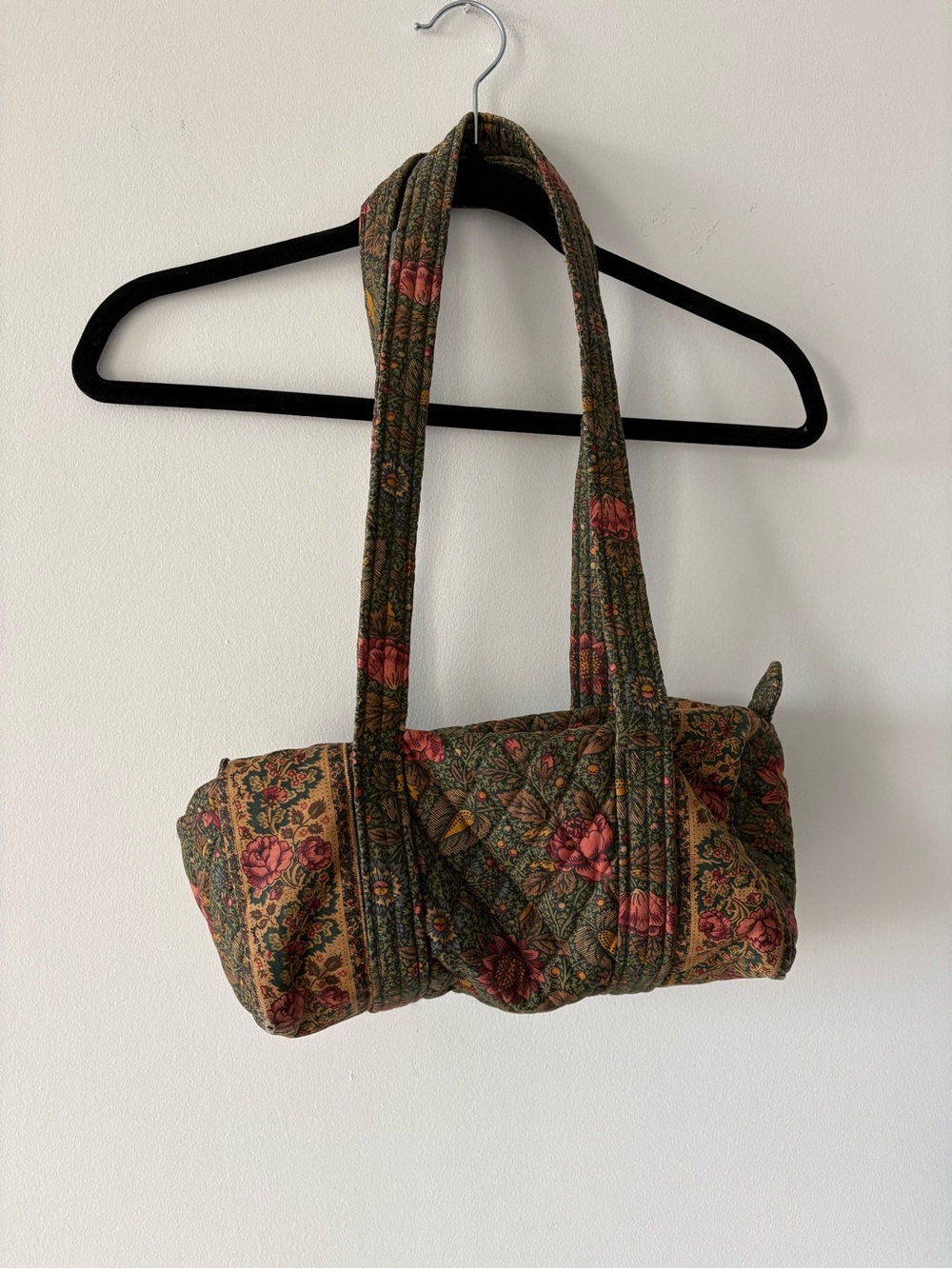 Vintage 1996 Vera Bradley Duffle Shoulder Purse “Forest” Print Cottagecore
